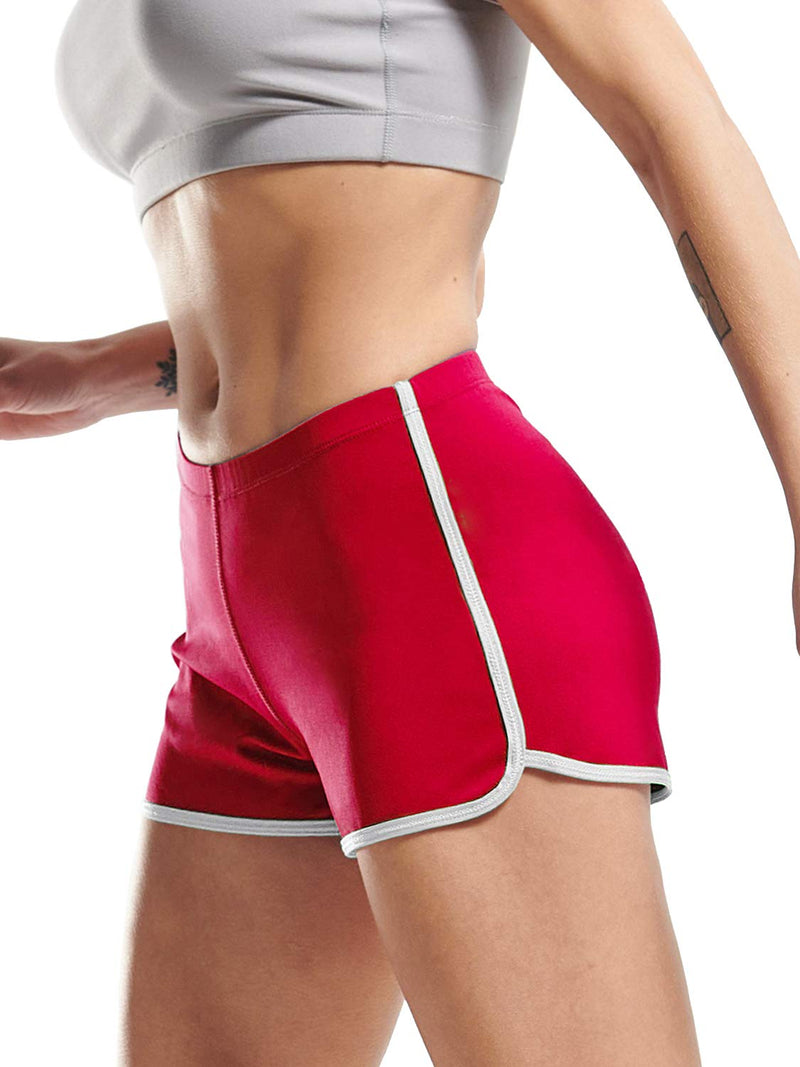 CADMUS Hot Summer Shorts for Women Sexy Booty Shorts for Beach Volleyball Medium Pack of 1: Red, 2301# - BeesActive Australia