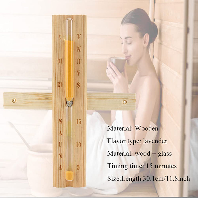 Sauna Hourglass Sand Timer - 15 Minutes Timing Hourglass, Sand Timer, for Sauna Room, Home Sauna Room, Office, Restaurant, etc, Easy to Install. - BeesActive Australia