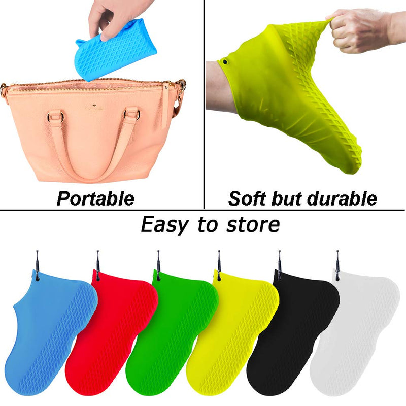 LEGELITE Reusable Silicone Waterproof Shoe Covers, No-Slip Silicone Rubber Shoe Protectors for Kids,Men and Women X-Large Clear - BeesActive Australia