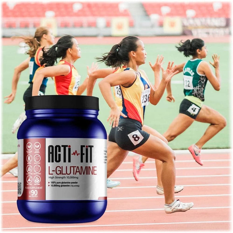 Acti-Fit L-Glutamine 10,000mg - High Strength | 100% Pure Glutamine Powder | Aids Muscle Repair and Growth | Suitable for Vegans - BeesActive Australia
