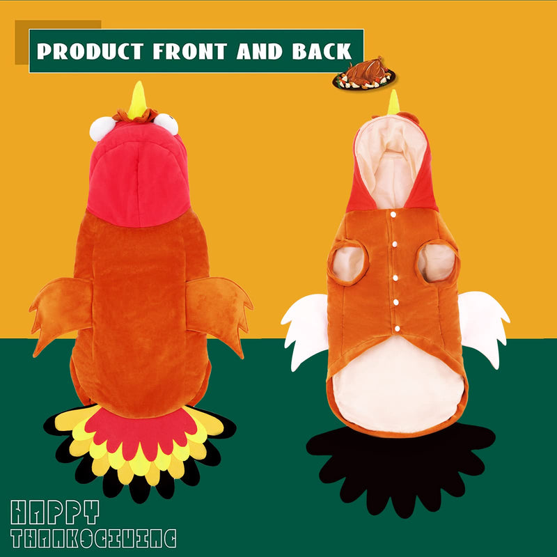 BWOGUE Turkey Dog Costume Thanksgiving Apparel Pet Costume for Dogs and Cats 5XL(Neck:22.44" Chest:29.13"Back:24.8'') - BeesActive Australia