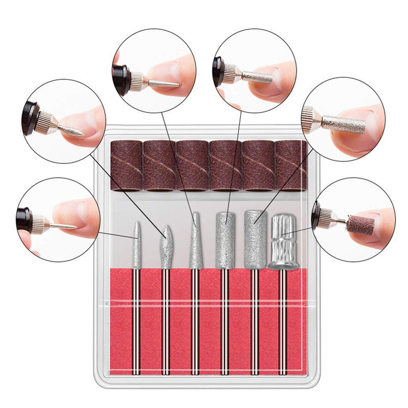 WmcyWell Electric Nail Drill Acrylic Nail Kit Tools Nail Drill File Kit Nail Tips Salon Manicure Pedicure Polishing Machine USB charging (One Size,Rose Red) One Size Rose Red - BeesActive Australia
