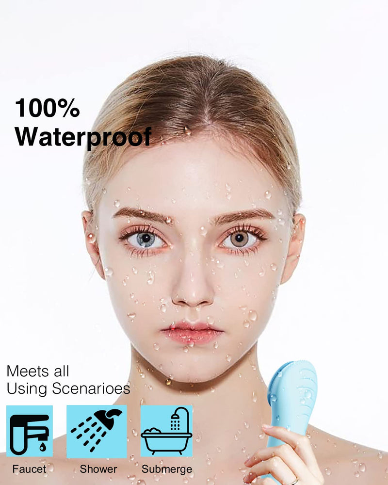 NågraCoola CLIE Sonic Face Scrubber, Waterproof Face wash Brush for Men & Women, Rechargeable Face Brushes for Cleansing and Exfoliating, Electric Facial Cleanser Brush - Mint - BeesActive Australia