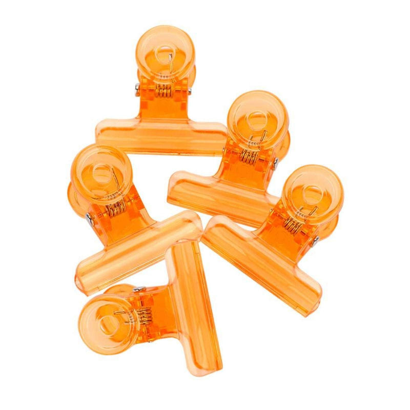 5pcs 4 Colors Curve Nail Extension Clips, Multi-functional Plastic Nail Art Accessories, nail shaping tools, fixed nail shape(Orange) Orange - BeesActive Australia