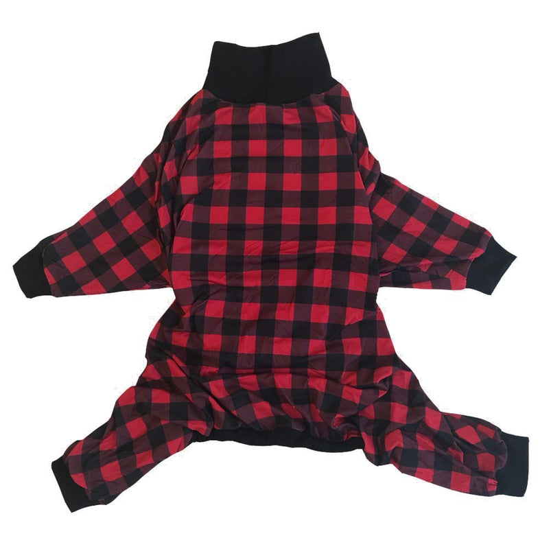 Tooth and Honey Pit Bull Pajamas/Buffalo Plaid/Lightweight Pullover Pajamas/Full Coverage Dog pjs/Updated FIT XX-Large - BeesActive Australia