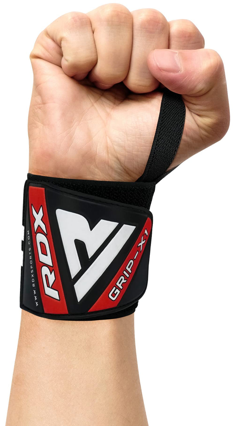 RDX Weight Lifting Wrist Wraps Support, IPL USPA Approved, Elasticated 18” Cotton Straps, Thumb Loop Powerlifting Bodybuilding Fitness Strength Gym Training Workout, Gymnastics Calisthenics, Men Women White Standard - BeesActive Australia