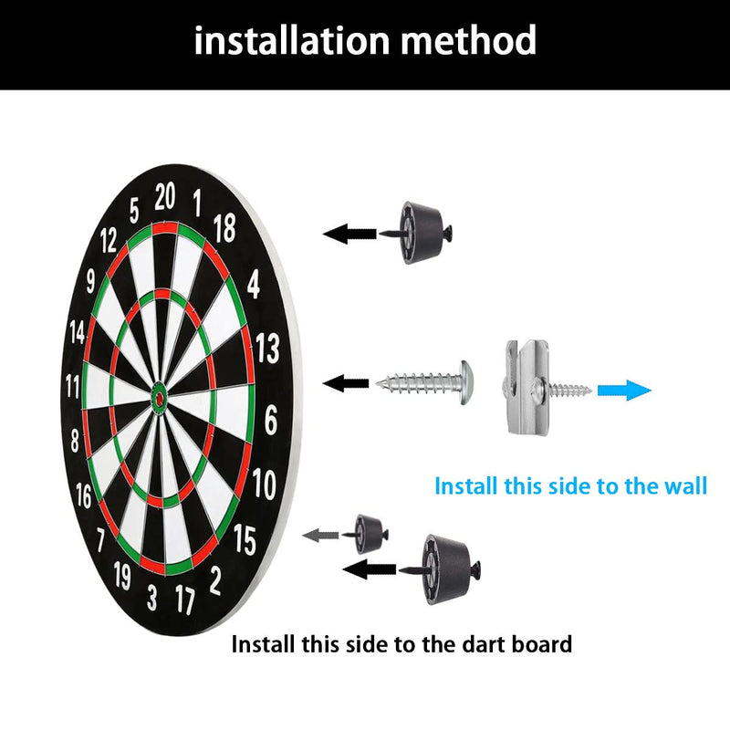DGHAOP Dartboard Mounting Bracket Kit Hardware Accessories Wall Hanging Portable Dart Board Set with Pads and Screws Dart Holder - BeesActive Australia