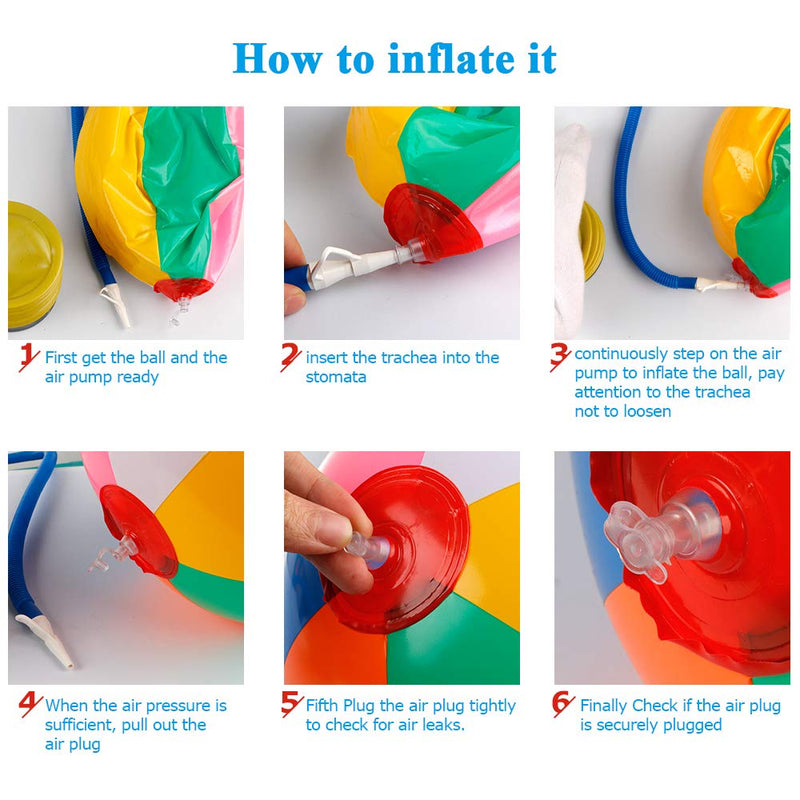 [AUSTRALIA] - Coogam Inflatable Beach Ball Classic Rainbow Color Birthday Pool Party Favors Summer Water Toy Fun Play Beachball Game for Kid Boys Girls 8 to 12 Inches from Inflated to Deflated (10 PCS) 