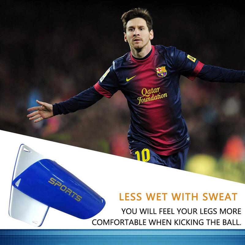 Soccer Shin Guards for Kids Youth, Shin Guard and Shin Guard Sleeves for Boys and Girls for Football Games EVA Cushion Protection Reduce Shocks and Injuries A-Blue Small - BeesActive Australia