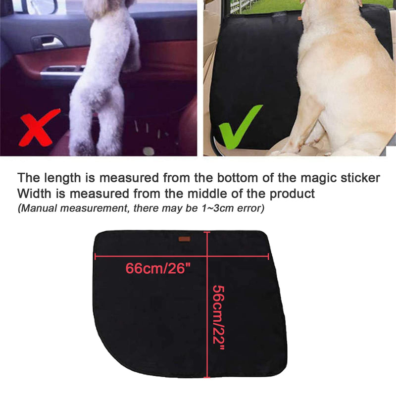 DOGLEMI 2PCS Car Door Covers for Dogs, Dog Car Door Protector for Pet Travel Anti-Scratch Waterproof Durable Washable Oxford Pet Vehicle Car Door Guard (2 Packs, 1 for Each Side) Black - BeesActive Australia