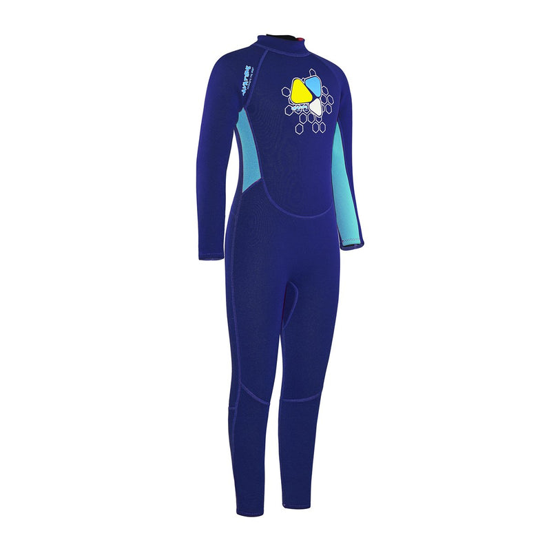 [AUSTRALIA] - Layatone Kids Wetsuit 2mm Neoprene Full Suit Diving Suit Children Girls Thermal One Piece Swimsuit Kids Scuba Wet Suit Toddlers Boys BLUE 3-4 Years Old 
