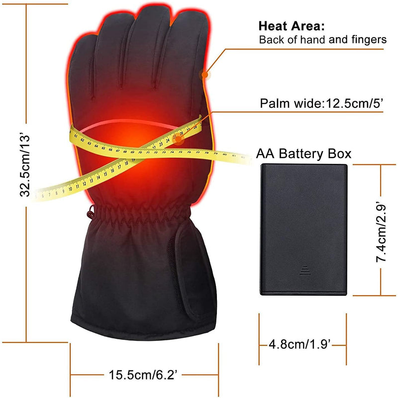 SVPRO Battery Operated Heated Gloves for Men and Women,Electric Hand Warms Gloves Battery Heated Glove Liners for Indoor Outdoor Jobs Hiking Cycling Skiing,Winter Warm Gloves for Hunting 4.5V Heated Gloves Large - BeesActive Australia