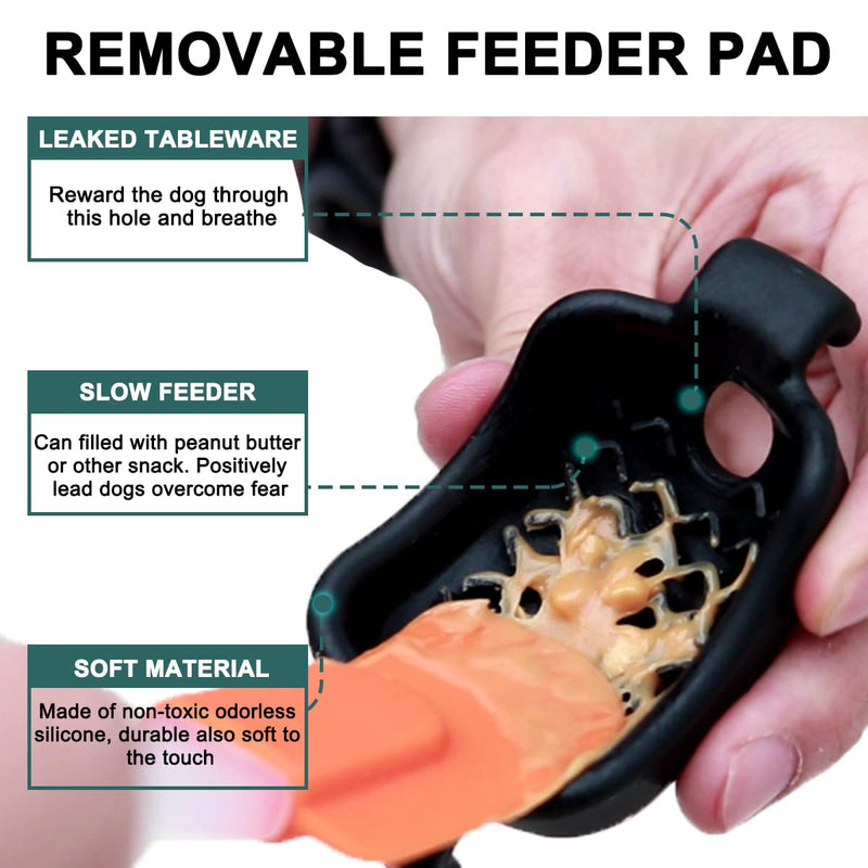 Dog Muzzle with Slow Feeder for Positive Conditioning, Prevents Biting Scavenging Chewing and Licking, Humane Basket Muzzle for Small Medium Large Aggressive Dogs, Allows Panting, Easy to Accept Black XL - BeesActive Australia