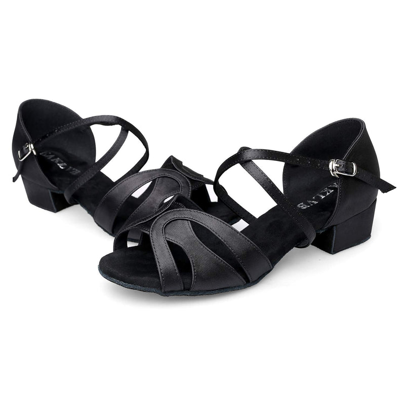 [AUSTRALIA] - EAKLVB Ballroom Dance Shoes Women, Latin Salsa Bachata Practice Performance Dance Shoes 10 Black-1.5 Inch Heels 