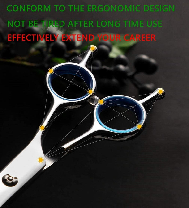 Dream Reach Dog Grooming Scissors - 7'' Professional Pet Cat Hair Scissors Set - Best Cutting & Curved & Thinning Shear Scissors & Grooming Comb Kit for Small Large Dogs Cats Pets - BeesActive Australia