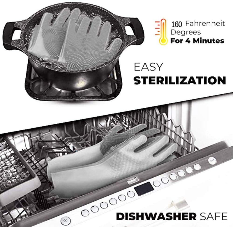 Sene Pet Grooming Gloves, Silicone Gloves Washing Dog Hair Removal Gloves, High Density Teeth Bathing Shampoo Shedding Cleaning Gloves Pet Washing and Grooming Gloves - BeesActive Australia