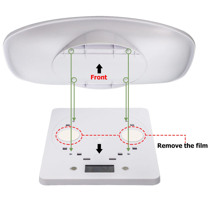 Qulable Digital Small Animals Scale with Tape Measure, Weigh Your Kitten, Rabbit, or Puppy with High Precision, Multi-Function Electronic Scales for Small Dogs Cats Crawl Pet (Pet Scale) White - BeesActive Australia
