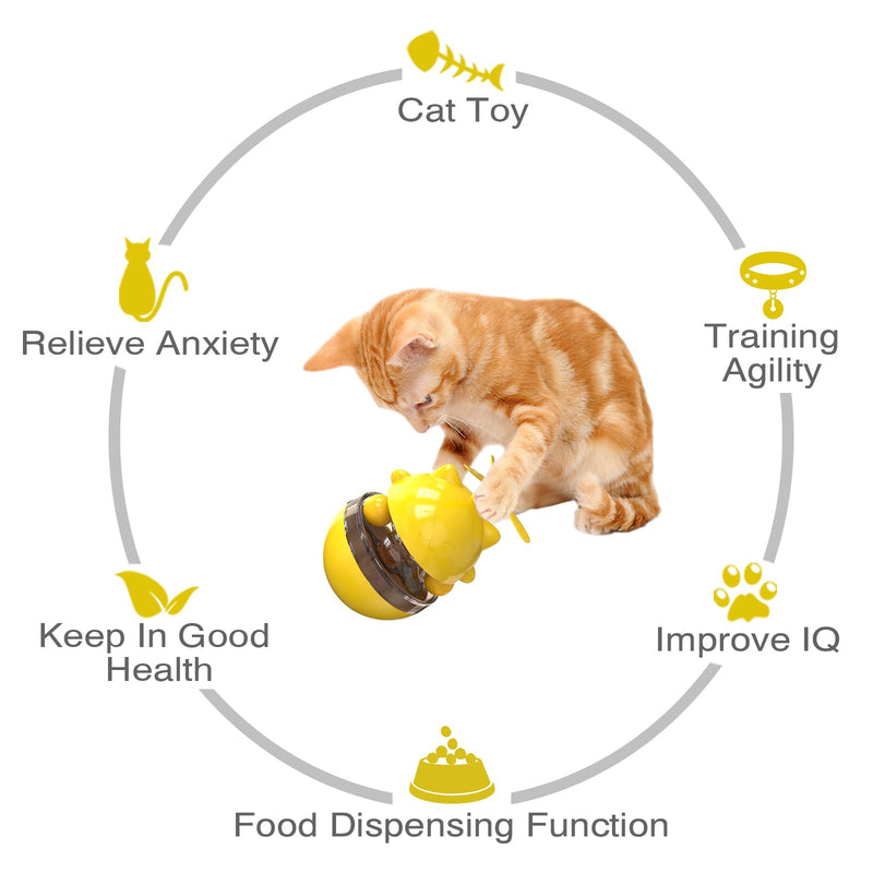 CCTEAS Cat Puzzle Toys Interactive Kitten Treat Dispensing Feeder Toy for Indoor Cats Best Kitty Food Dispenser Ball Seller Treat Dispenser - BeesActive Australia