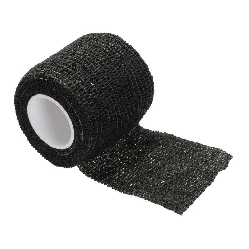 Mintice™ 10 X Self Adhesive Cohesive Wrap Bandages Strong Elastic First Aid Tape Skin Color for Wrist Ankle Sport 4.5mx5cm Black - BeesActive Australia
