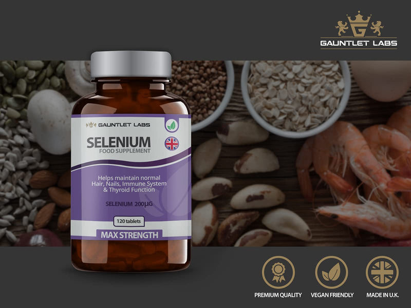 Selenium Tablets | 200mcg Supplement | Immune System & Thyroid Health | Hair, Skin & Nails | Male Fertility | Made in The UK - BeesActive Australia