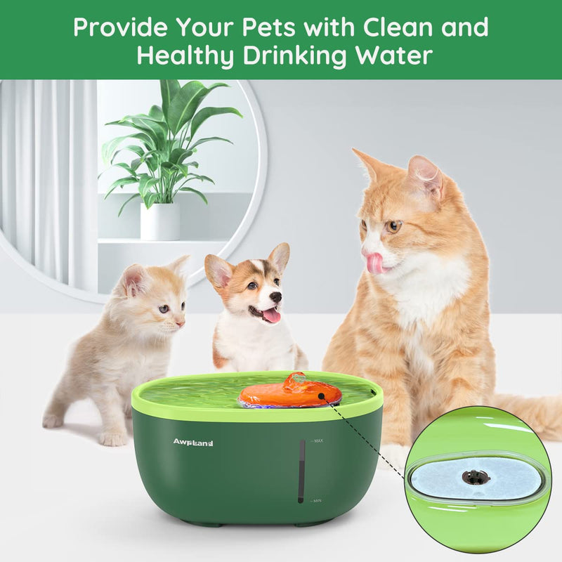 Awpland Avocado Cat Water Fountain Filters Set, 8 Pack Replacement Filters and Water Pump Filter Cotton, Quadruple Filteration System, Filter for 67oz/2L Automatic Cat Water Fountain - BeesActive Australia