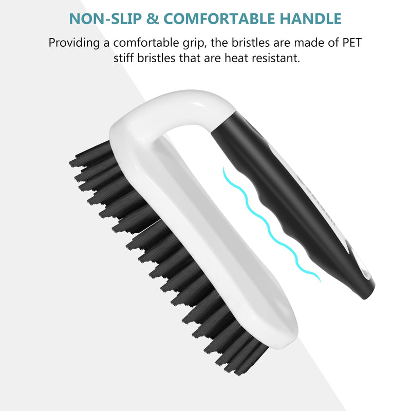 SetSail Scrub Brush, Heavy-Duty Scrub Brushes for Cleaning with Stiff Bristles Cleaning Brush for Shower, Bathroom, Carpet, Kitchen and Bathtub Scrubber - 2 Pack Black - BeesActive Australia