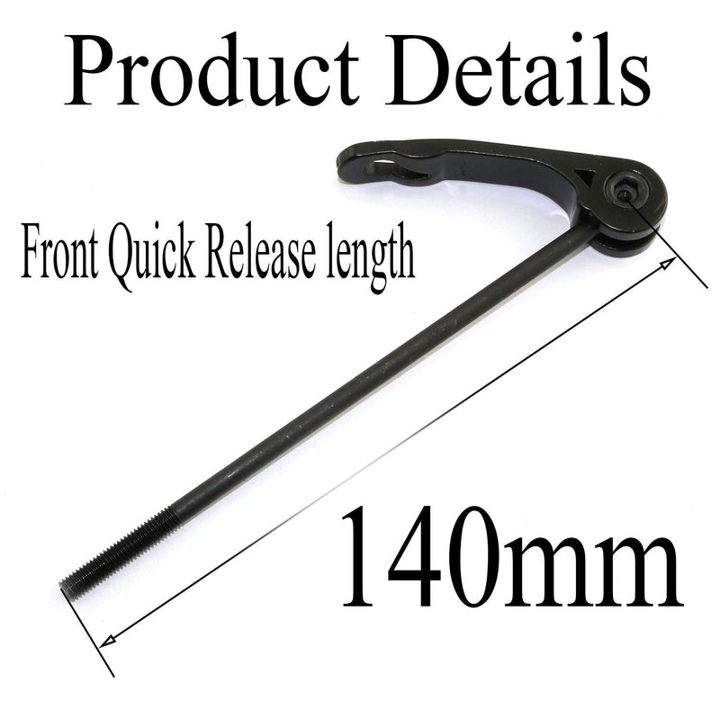RuiLing 1 Pair Bike Wheel Hub Front and Rear Skewers Clip MTB Mountain Bicycle Accessories Cycling Tools Quick Release Bolt Lever Axle Set Black - BeesActive Australia
