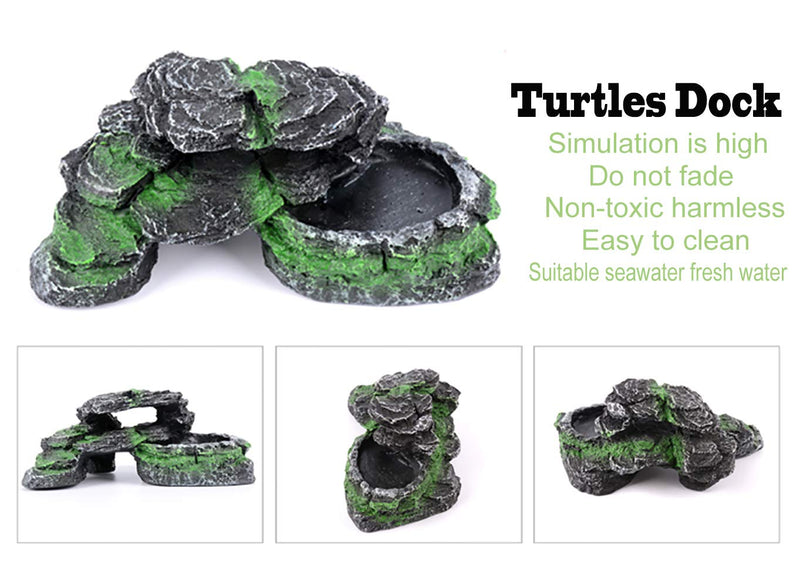 PINVNBY Turtles Dock for Aquarium Reptile Basking Platform for Turtles, Frogs, Newts and Salamanders - BeesActive Australia