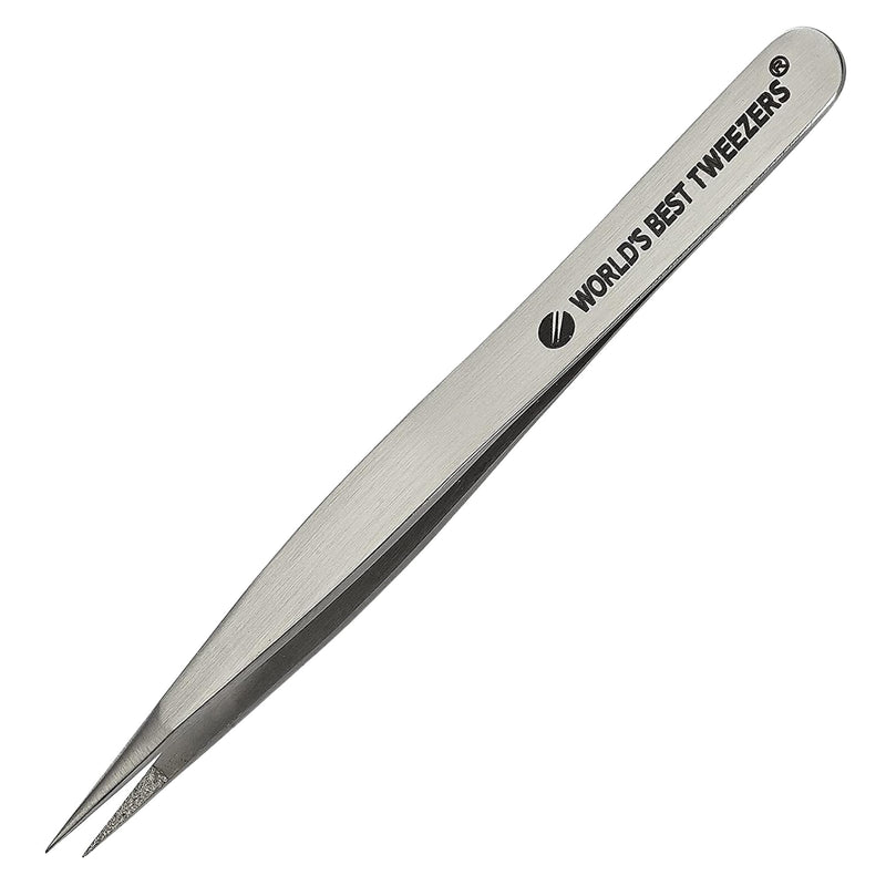 World's Best Tweezers Diamond Tip Splinter Tweezers - Diamond Coated, Professional Precision Needle Nose Pointed Tweezer for Ingrown Hair, Splinter, Ticks, and Glass Removal - Stainless Steel - BeesActive Australia