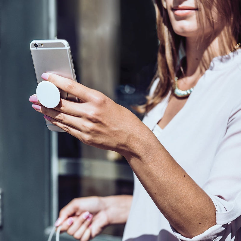 Lipstick Retro Pop Art Style For Makeup Lovers MUA Yellow PopSockets Grip and Stand for Phones and Tablets Black - BeesActive Australia