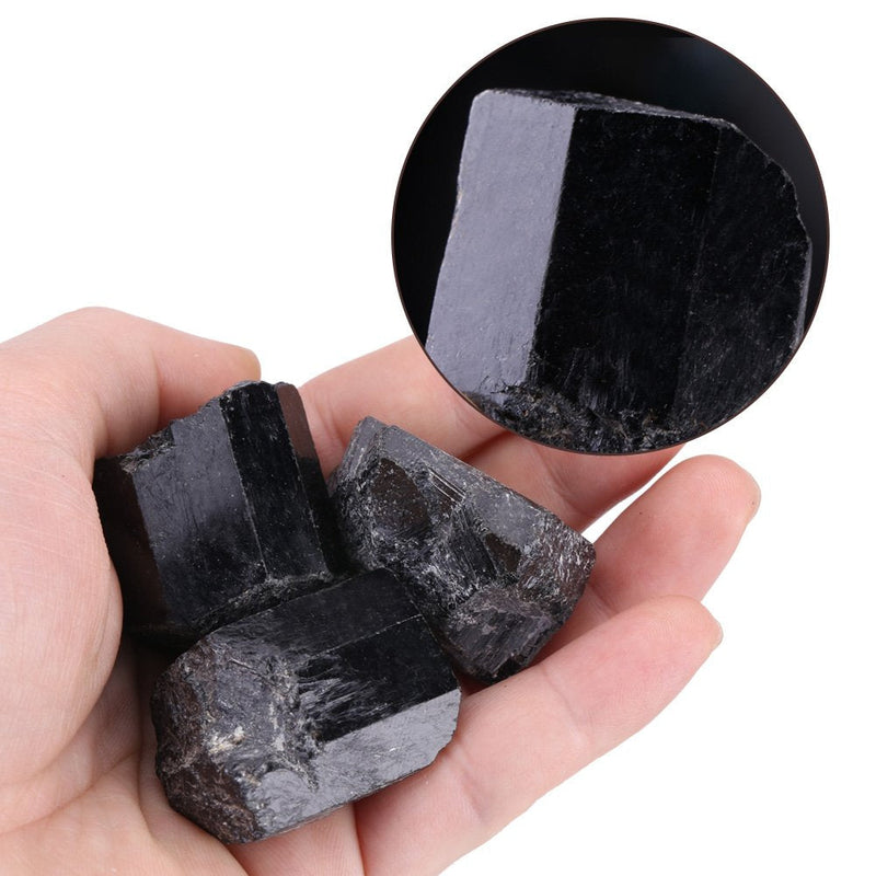 Raw Natural Black Tourmaline Crystals Stone Tourmaline Rough Rock Quartz Crystal Healing Stone - BeesActive Australia