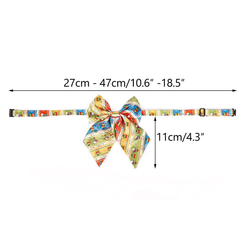 Segarty Dog Neck Bow Ties Assorted Pattern Adjustable Pet Collar Bowtie for Medium Large Dog Bowknot Costumes Grooming Accessories Photography Christmas Festival Party Pet Style Gift - BeesActive Australia