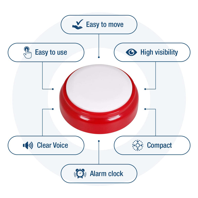 Talking Clock for The Elderly - British Accent - Tells Clearly The Time and Date - Easy to Operate English Speaking Clock - BeesActive Australia