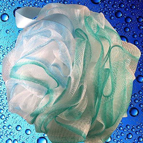 Loofah Bath-Sponge Swirl-Set-XL-75g by Shower Bouquet: Extra-Large Mesh Pouf (4 Pack Color Swirls) Luffa Loofa Loufa Puff Scrubber - Big Full Lather Cleanse, Exfoliate with Beauty Bathing Accessories - BeesActive Australia