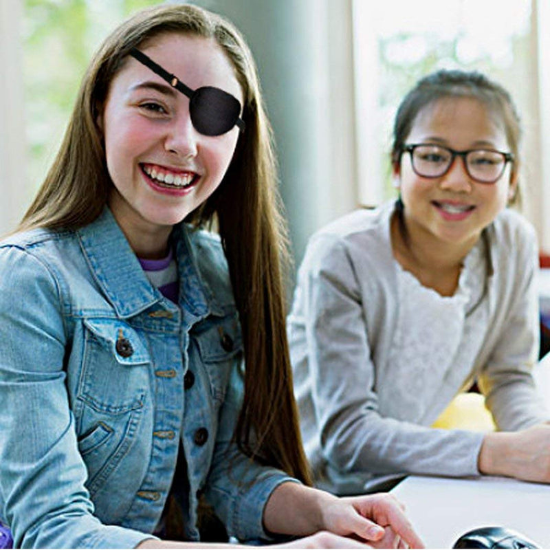 Pirate Eye Patches 2 Pack Adjustable Amblyopia Lazy Eye Patches for Adults and Children, Black - BeesActive Australia