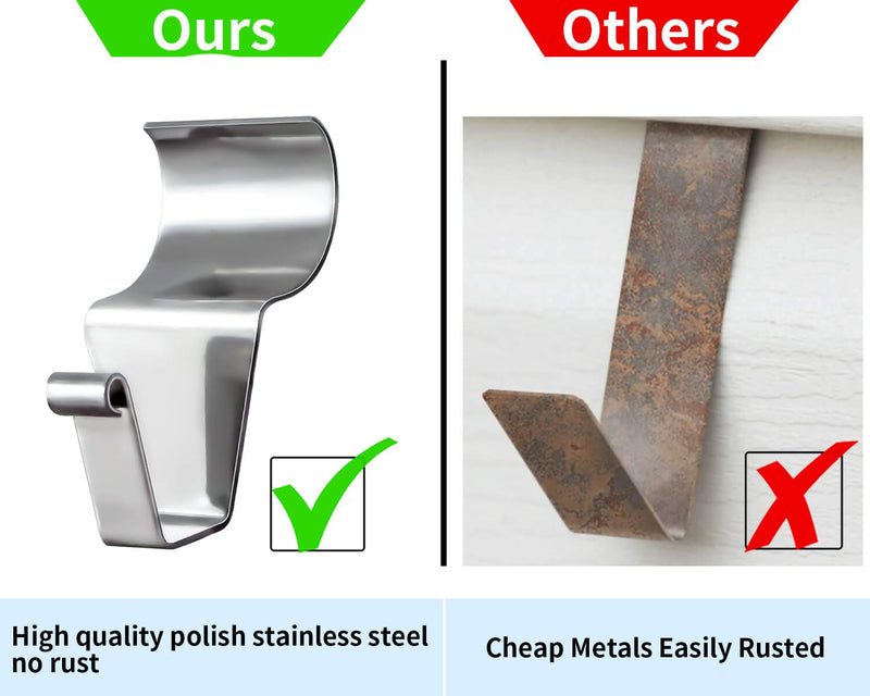 Vinyl Siding Hooks Hanger (12 Pack), Heavy Duty Stainless Steel No-Hole Needed Siding Clips for Hanging 12 - BeesActive Australia