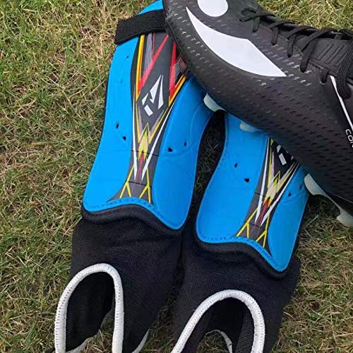 Rawxy Soccer Football Shin Guards with Super Protective Flexible Low-Profile,Great for Adult,Youth, Junior blue/black Medium - BeesActive Australia