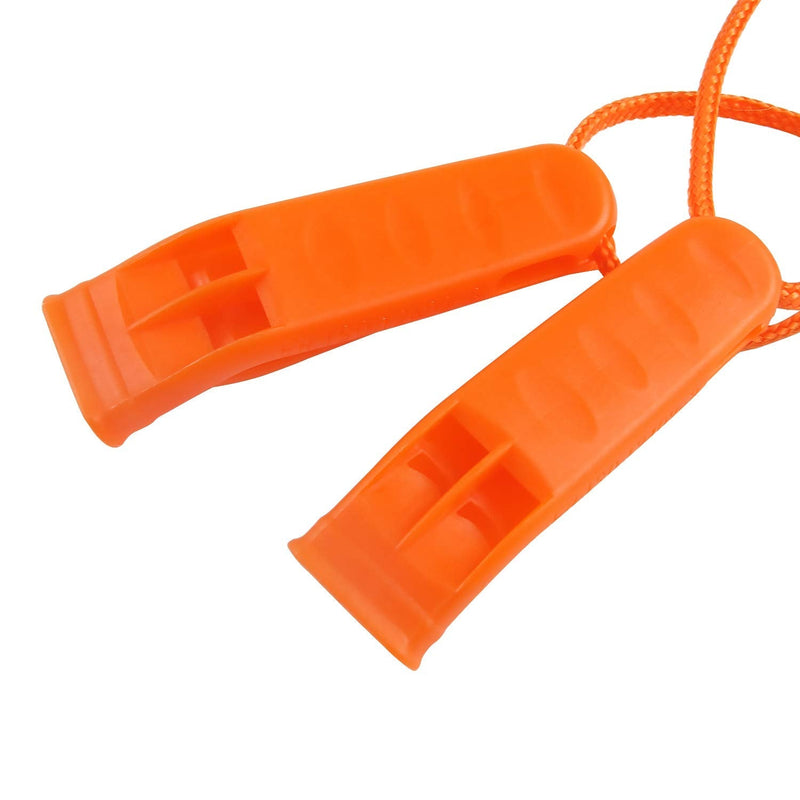 AUGSUN 10 Pcs Safety Whistle Marine Whistle Plastic Whistles with Lanyard for Emergency - BeesActive Australia