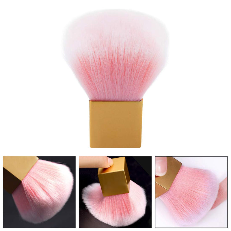 Lady Pink White Nail Dust Remover Brush Cleaner Acrylic UV Gel Rhinestones Decor Makeup Nail Art Tools Dust Cleaner Dust Brushes Pack of 1, HJ-NB094 - BeesActive Australia