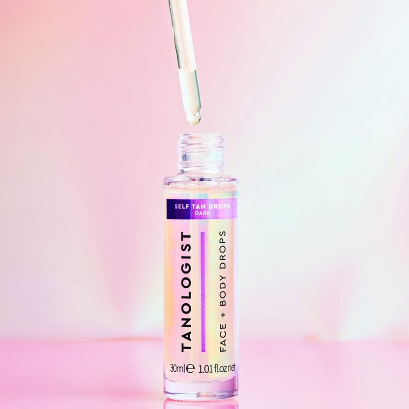 Tanologist Fake Tan Drops Dark (30 ml) Add Self Tanning Drops to Skin Care For Sensitive Skin Dermatologist Approved Clean Ingredients & Vegan - BeesActive Australia