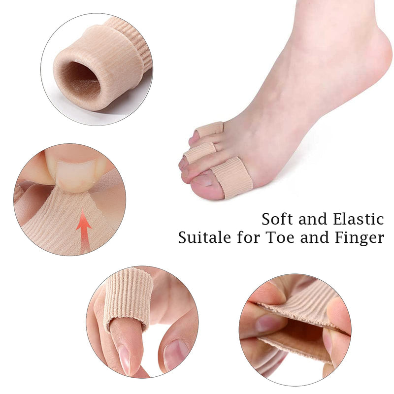 10 Pieces Toe Cushion Tube, Soft Gel Toe Tubes Sleeves for Cushions Corns, Calluses, Bunion Treatment, Calluses, 3 Size - BeesActive Australia