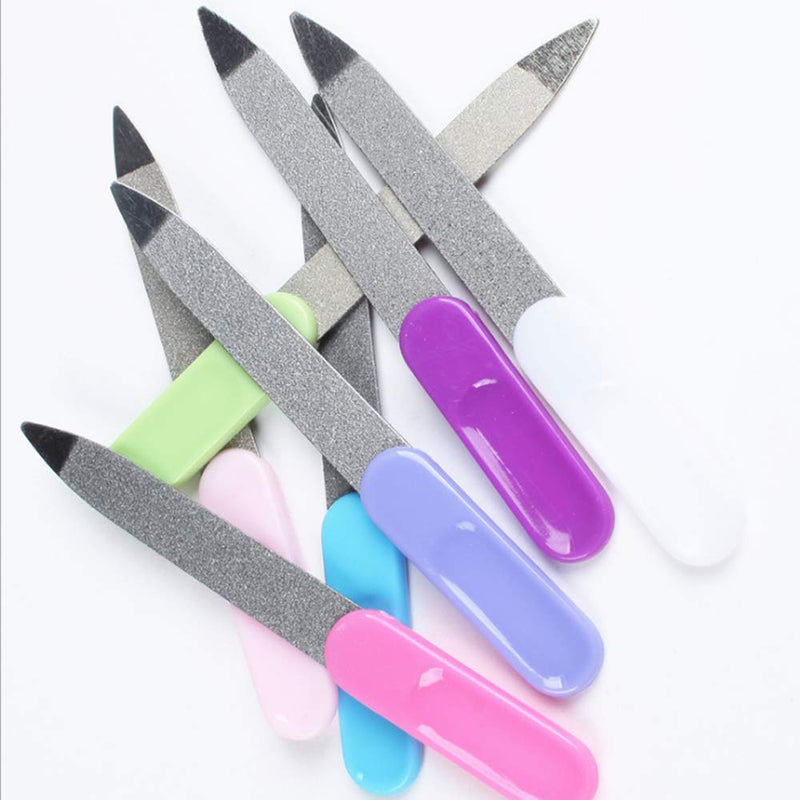 Cafurty Nail Tools - 5pcs Metal Double Sided Nail File Stainless Steel Manicure Pedicure Tools Files - Metal Nail File Men Filer for Toenails Stainless Steel Fingernail Files 5 Pack - BeesActive Australia