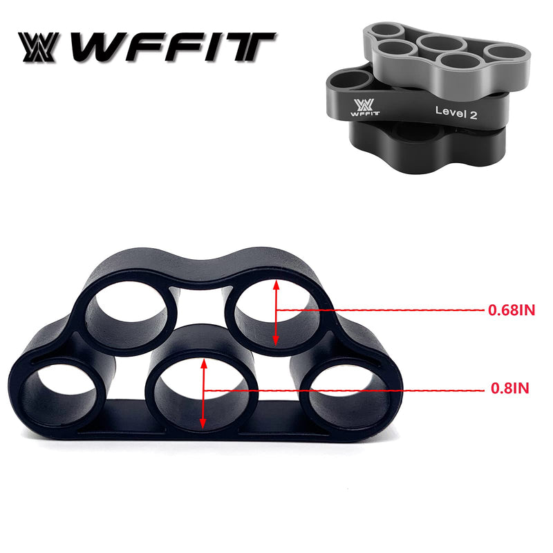 WFFIT Finger Exercise Finger Grip Finger Stretcher， Resistance Bands Hand Extensor Exerciser Elastic，Finger Grip Trainer for Relieve Joint Pain, Rehabilitation,Relaxation Grips Workout(Gray/Black) - BeesActive Australia