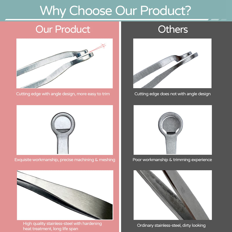 [Upgraded Version] AUSOMTEK Nose Hair Trimming Tweezers, Ear Hair Trimming Tweezers, Eyebrow Grooming Scissors, Eyelash Clipper, Stainless Steel Grooming Scissors, Safe Round-Headed, for Men and Women - BeesActive Australia