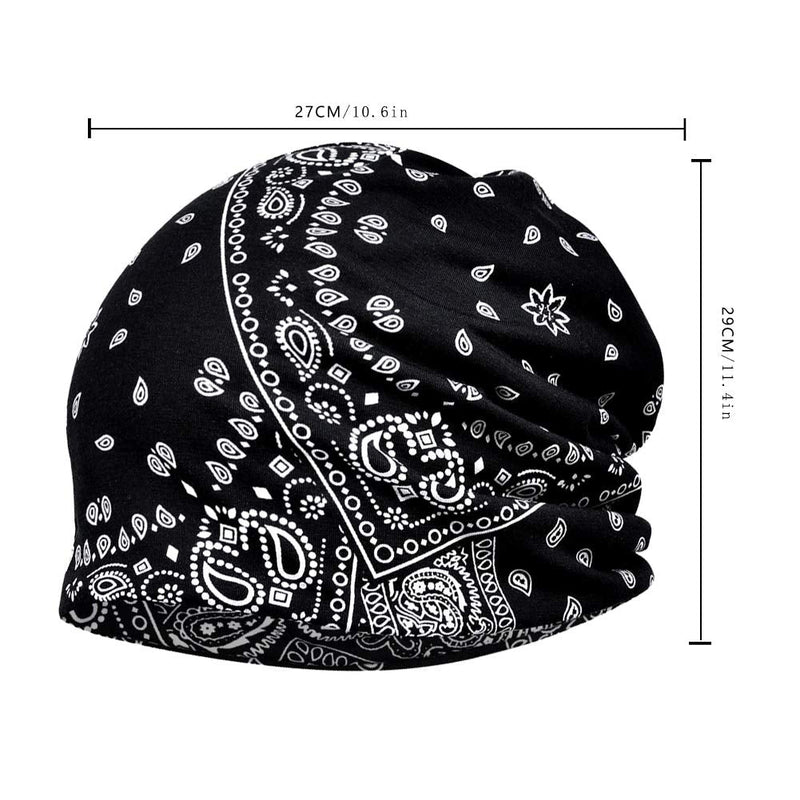 1 PCS Women Baggy Slouchy Beanie Chemo Hat Cap Slouchy Snood Hat Cancer Headwear 1 Pc Black - BeesActive Australia