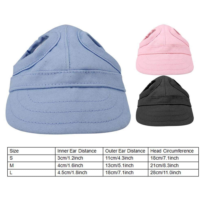 Fditt Pet Dog Cat Baseball Outdoor Cap Sunbonnet Adjustable Stripe Summer Travel Sport Hat (Pink L) - BeesActive Australia