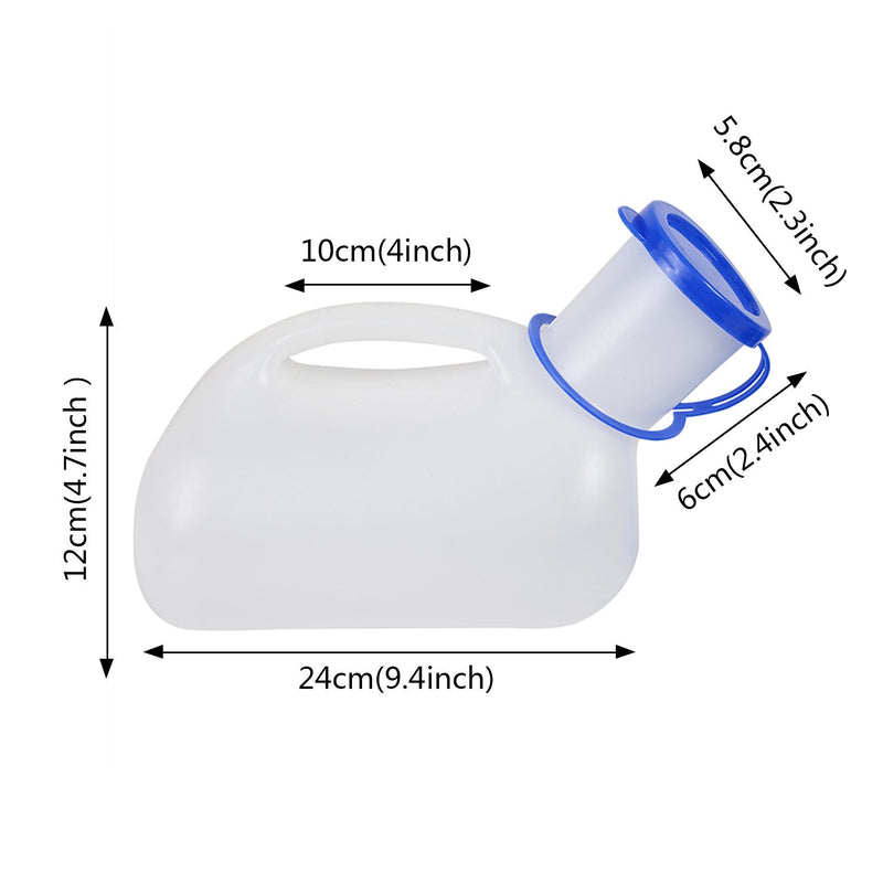 ADENG Unisex Urinal Bottle for Men and Women, Pee Bottle with Lid and Funnel, Travel Urinal Kit for Camping Outdoor, with a Carry Bag - BeesActive Australia