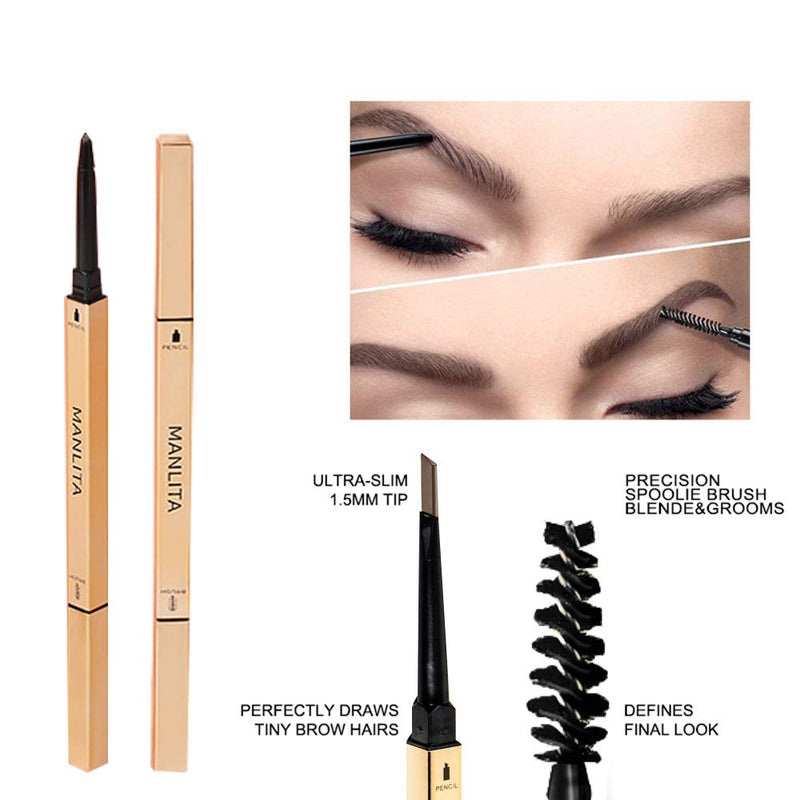 CCPT Makeup Brow Stylist Definer Waterproof Eyebrow Pencil, Ultra-Fine Mechanical Pencil, Draws Tiny Brow Hairs & Fills in Sparse Areas & Gaps-1# Lt.Brown 1#Lt.Brown - BeesActive Australia