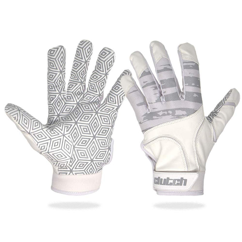 Clutch Sports Apparel Baseball and Softball Batting Gloves Whiteout American Flag Small - BeesActive Australia