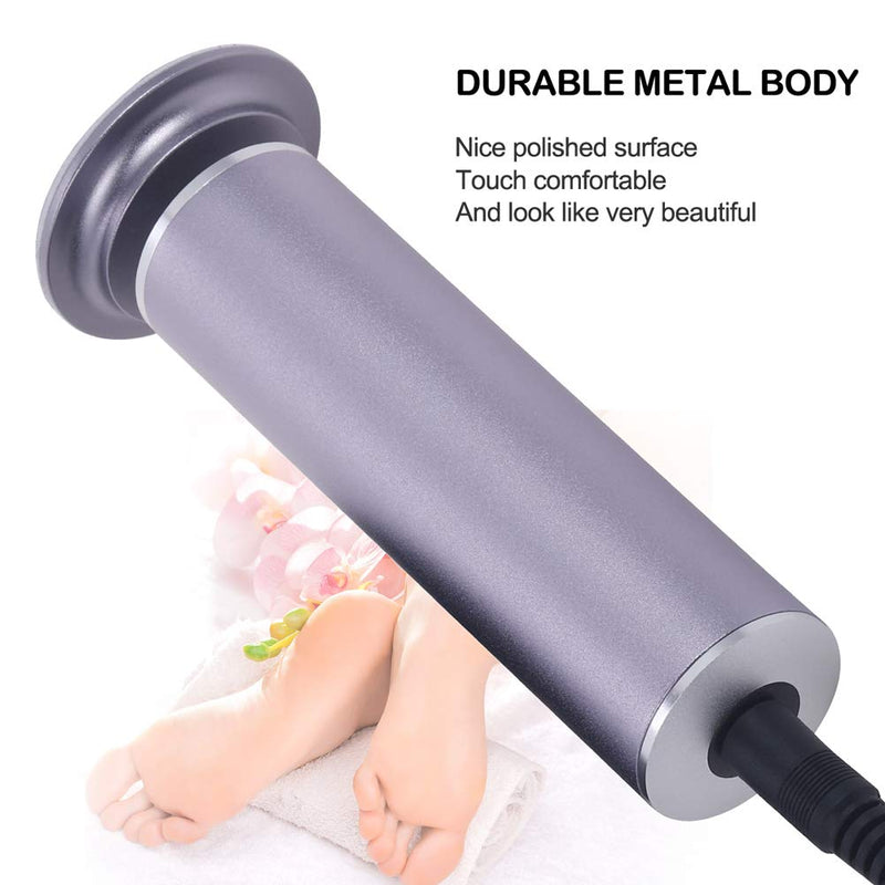 Electronic Foot File (Adjustable Speed) with 60pcs Replacement Sandpaper Disk, Powerful Electric Callus Remover Pedicure Tool for Men Women Dead Hard Dry Skin (Silver Gray) Silver - BeesActive Australia